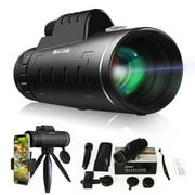 Monocular Telescope 16x52 HD Powerful Optics Low Light Vision, Waterproof  Smartphone Adapter for Outdoor Enthusiasts
