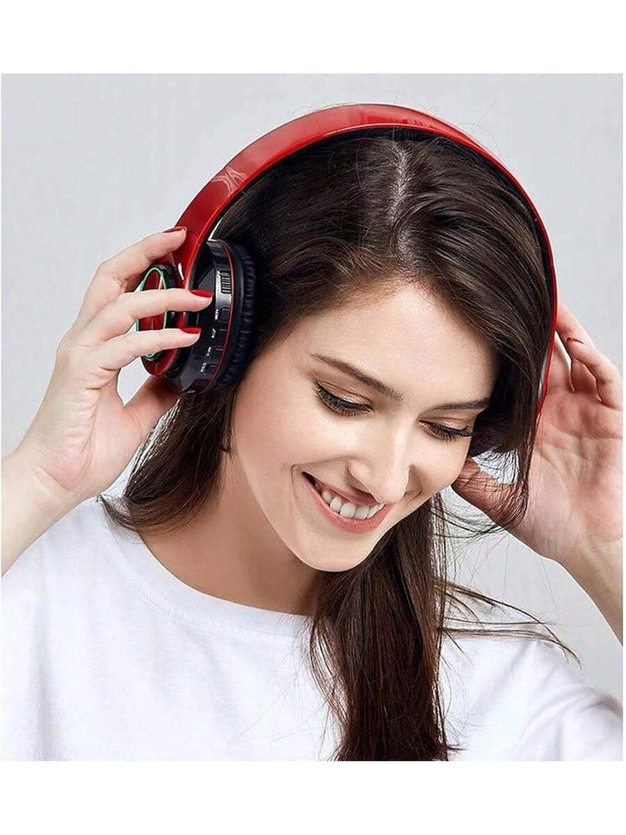 Wireless Gaming Headset With Microphone Bluetooth 5.2, Foldable Over Ear Headphones With Dual Wired/Wireless Mode, Long Battery Life, Lightweight Comfortable Design For PC Laptop Phone Travel Sports