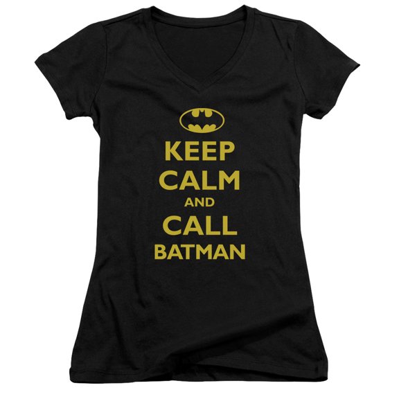 Batman Call Batman Junior Women's T-Shirt V-Neck Black