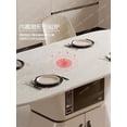 thumbnail image 4 of Stone Plate Kitchen Island Dining Table Integrated Retractable White Oval Household Dining Tables and Chairs My Lux Decor Round, 4 of 20