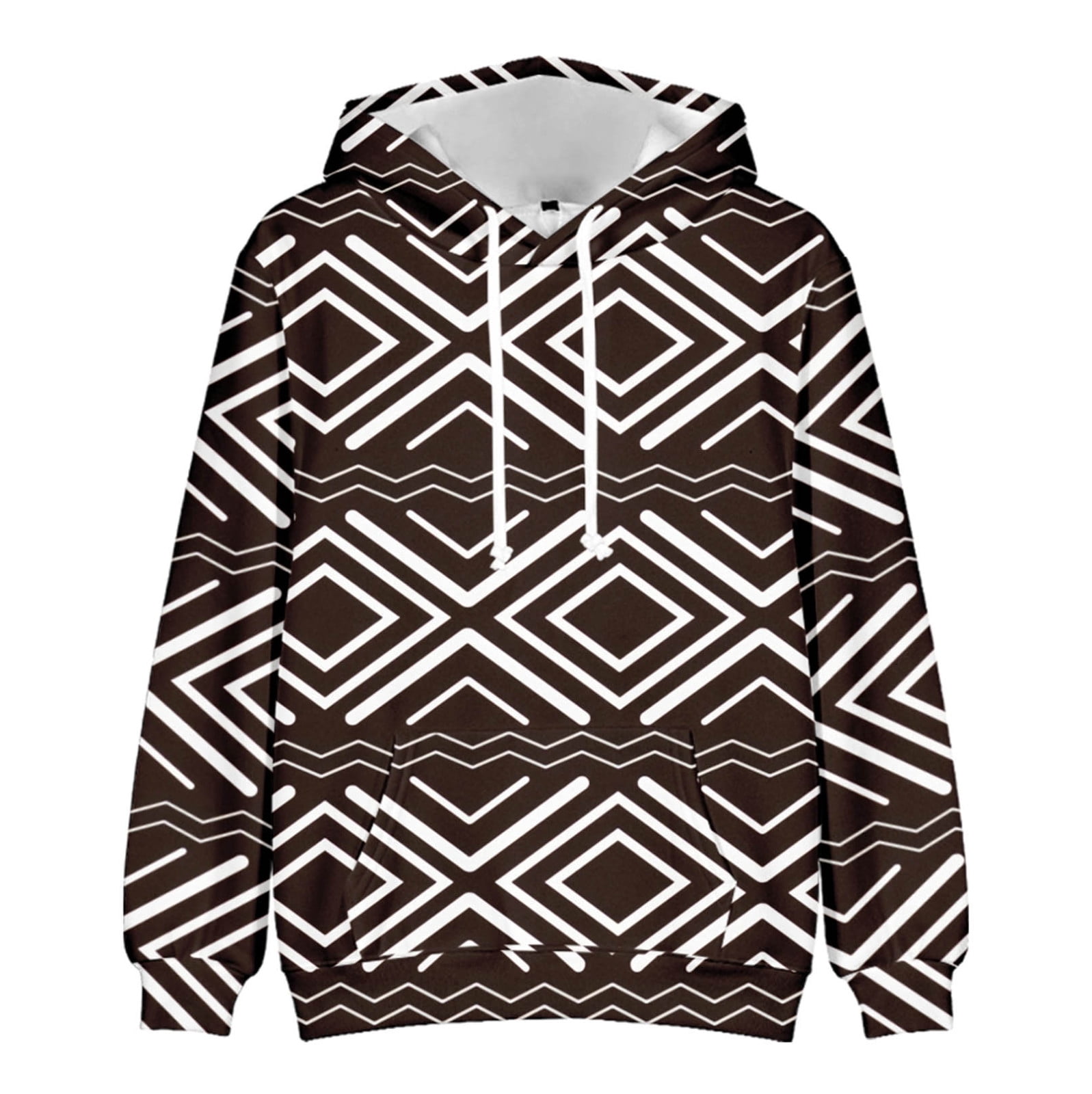 Sudadera de manga larga con capucha y estampado 3D de vaquero occidental de moda informal para hombre Pompotops oipoqjl38913 Walmart en linea