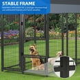thumbnail image 5 of Dextrus 8x4x6 FT Heavy Duty Large Dog Kennel Playpen Outdoor Dog Pets Cage with Waterproof UV-Resistant Roof Cover and Secure Lock, 5 of 14