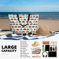 thumbnail image 3 of Yiaed Artoon Car Print Large Capacity Beach Travel Bag - Waterproof Zipper Vacation Tote for Sandproof Storage, and Camping, 3 of 5
