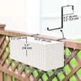 thumbnail image 3 of Outsunny 2 Pack 20 Inch Railing Planter Box, Hanging Flower Pots, White, 3 of 10