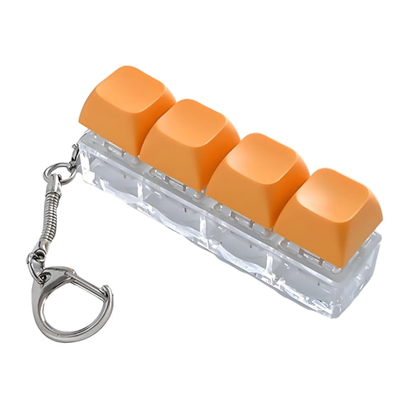 BESTSKY Keyboard Clicker Fidget Toy Keychain with LED Lights, Mechanical Switch Stress Relief Gadget
