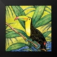 thumbnail image 2 of Biscardi, Nicholas 12x12 Black Modern Framed Museum Art Print Titled - Tropical Bird II, 2 of 5