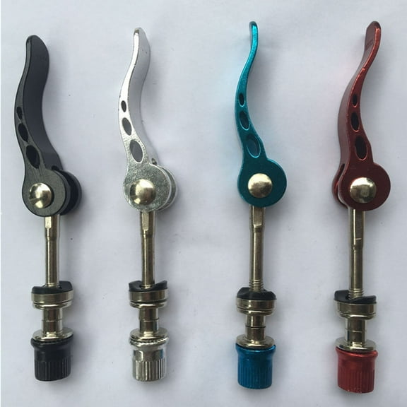 Worgeous Quick Release Hub Road Bike Mountain Bike Front & Rear Axle Hollow Shaft Set with Standard Spacing (Silver)