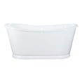 thumbnail image 6 of Kingston Brass VCTDS723129 72" Cast Iron Oval Double Slipper Pedestal Tub (No Faucet Drillings), White, 6 of 7