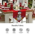 thumbnail image 6 of MIZHONA Christmas Snowman Placemats Set of 4,Red Winter Linen Table Mats for Table Decorations 12x18 in, 6 of 7