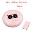 thumbnail image 4 of wobsion LED Lighted Travel Makeup Mirror, 1x/10x Magnification Compact Mirror, Portable for Handbag, Purse, Pocket, 3.5 inch Illuminated Folding Mirror, Handheld 2-Sided Mirror, Round, Cyan, 4 of 5