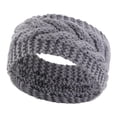 thumbnail image 2 of Diadema Salvador de punto elástico Turbante para niñas y adultos Gris, 2 of 10