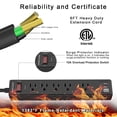 thumbnail image 4 of Surge Protector Power Strip with 5 AC Outlets and 3 USB Ports (1 USB-C), 1680J Surge Protection, Compact Design for Home and Office Use, 4 of 6