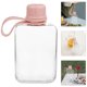 thumbnail image 5 of BRIGHTFUFU Botella de agua plana, termo de viaje de 240 ml, portátil, ideal para camping, gimnasio, fitness al aire libre, cabe en cualquier bolso, color rosa., 5 of 8