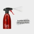 thumbnail image 2 of Evo 18/8 Stainless Steel Oil Sprayer, Non-Aerosol for Olive Oil, Cooking Oils, and Vinegars, Red, 16-Ounce Capacity, 2 of 9