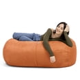 thumbnail image 3 of Jaxx Sofa Saxx 4 Foot Lounger Bean Bag with Microsuede Cover, Mandarin, 3 of 6
