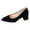 Black, variant on Womens Suede Solid Office Square Toe Slip On Casual Chunky Low Heel Pumps Shoes 2 Inch