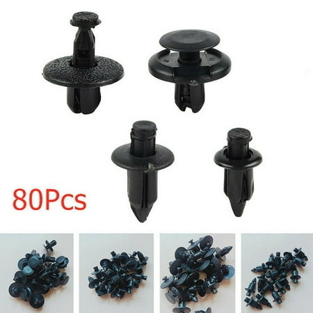 

Hayafir 80PCS Motorcycle ATV Nylon Fairing Bolt Bodywork Push Pry Rivets Pin Kit Set