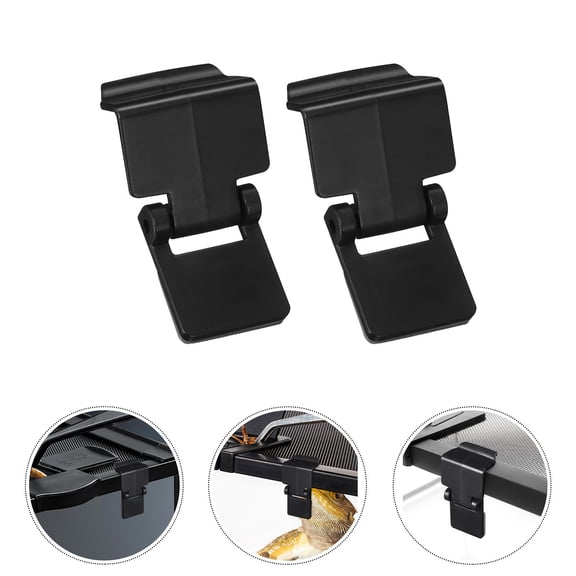 CRILSTYLEO 4Pcs Aquarium Lid Clips Black Strong Reptile Screen Clamps for Turtle and Pet Tank