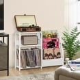 Record Player Table,Turntable Shelf with Vinyl Storage Up to 150 Albums