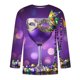 thumbnail image 3 of Blusas y camisas de manga larga con cuello redondo para hombre, blusa informal con cuello redondo y manga corta, blusa estampada de poliéster para hombre., 3 of 3