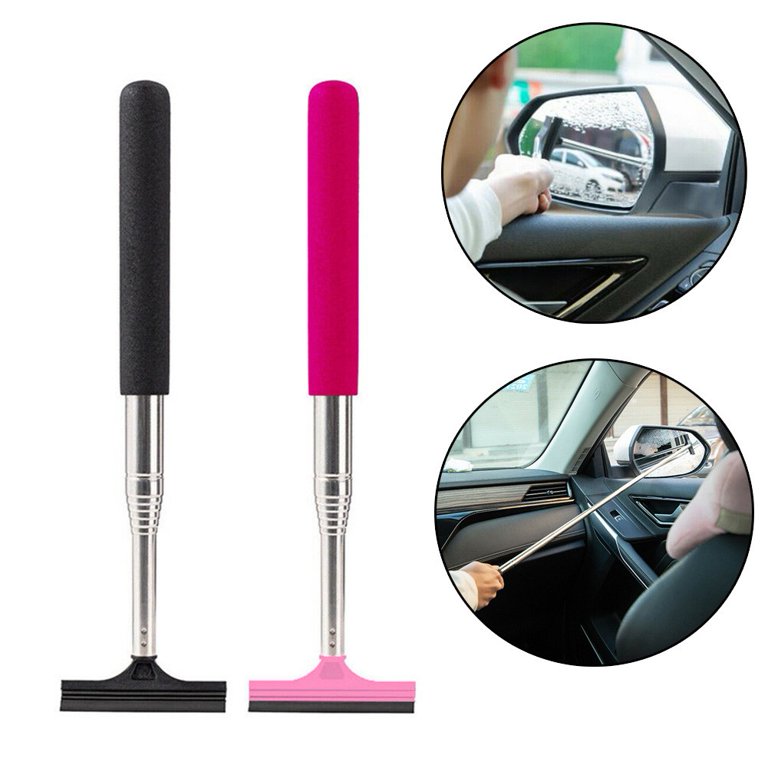 1pc Portable Rearview Mirror Wiper Retractable Car Window Cleaning