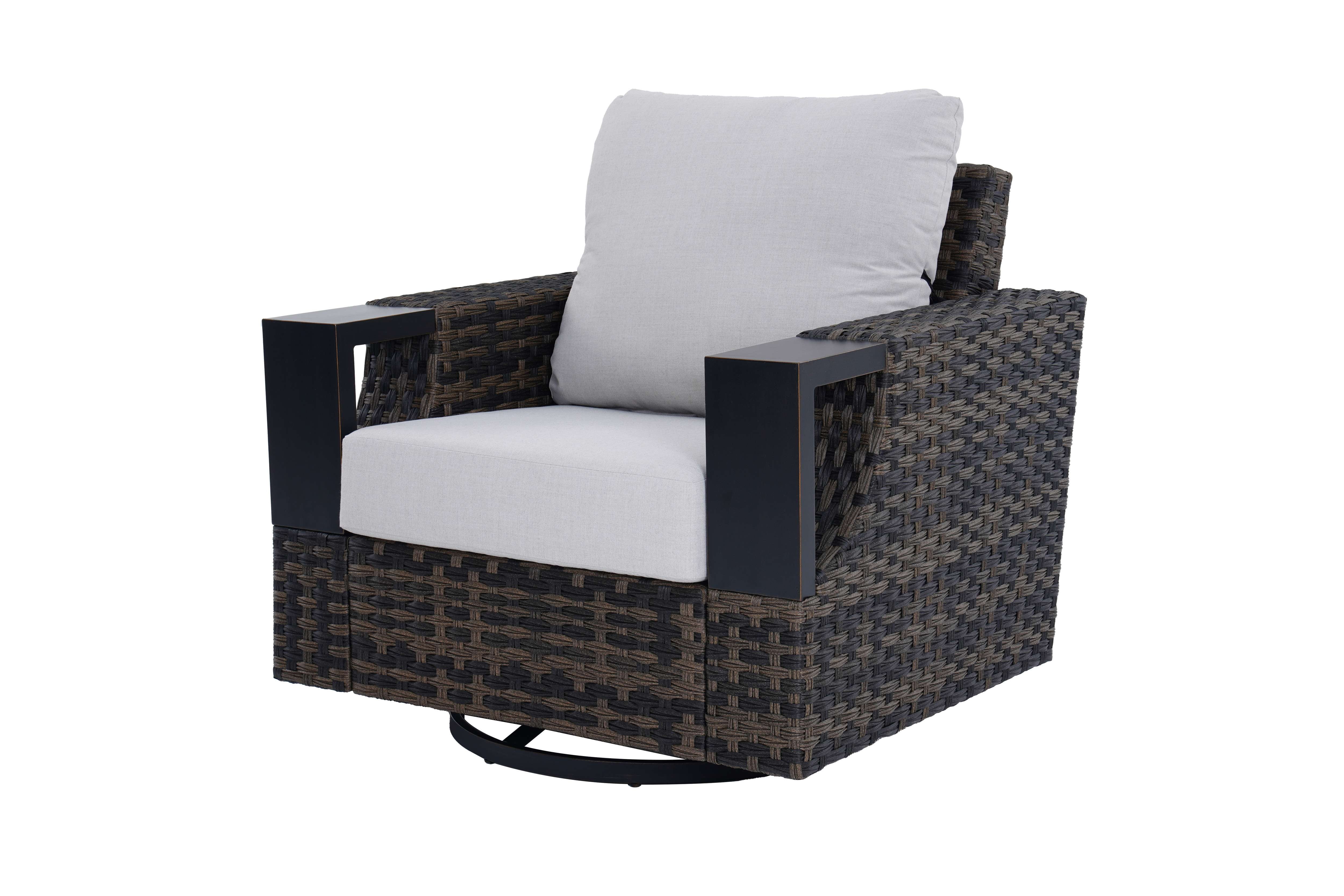 Better Homes & Gardens Rockport Club Swivel Chairs, Brown, 2 Pack
