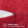 thumbnail image 3 of Fundas de almohada decorativas MIULEE, 61 x 61 cm, chenilla roja, paquete de 2, 3 of 6