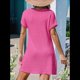 thumbnail image 5 of Vestido con Falda Protectora Solar, Informal, con Escote en V y , Color Rosa Rojo, Talla XXL, 5 of 6