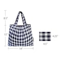 thumbnail image 2 of Wrapables Foldable Tote Nylon Reusable Grocery Bag (Set of 2), Black Checkers, 2 of 5