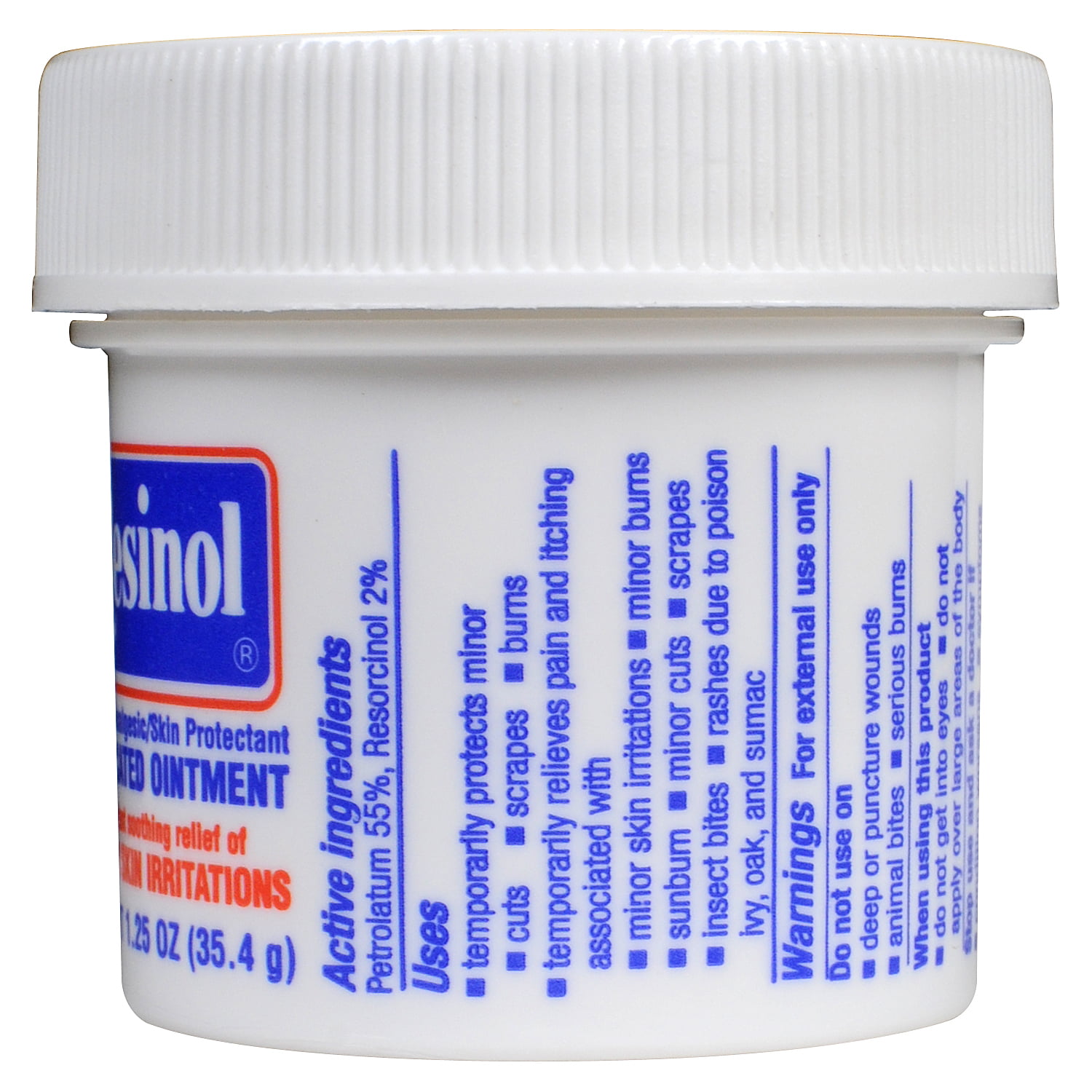 Resinol Medicated Ointment for Pain Relief and Protection of Skin  Irritations, 1.25 Oz Jar