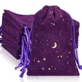 thumbnail image 1 of Bolsas de terciopelo con cordón Hillban para joyería, 4 x 6 pulgadas, color morado, 1 of 6