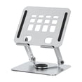 thumbnail image 2 of Binmer Support de Tablette en Alliage d'Aluminium, Réglable de Façon Flexible, Roulements d'Amortissement Robustes en Métal, Rotation Tout Autour, Port de Chargement Réservé pour Appareils de Moins de 13 Pouces, 2 of 6