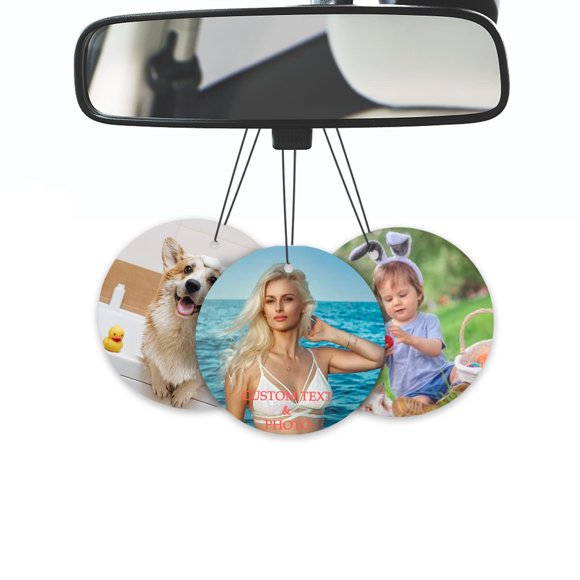 Ambientador para auto YESTIME personalizado de doble cara con foto