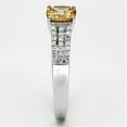 thumbnail image 4 of Luxe Jewelry Designs Rhodium Finish Sterling Silver Women's Engagement Ring with Champagne CZ Stone, 4 of 4