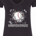 thumbnail image 4 of Inktastic Cooperstown Baseball Breakthrough Women's V-Neck T-Shirt, 4 of 5