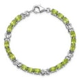 thumbnail image 5 of Primal Silver Sterling Silver Rhodium-plated Peridot Bracelet, 5 of 5