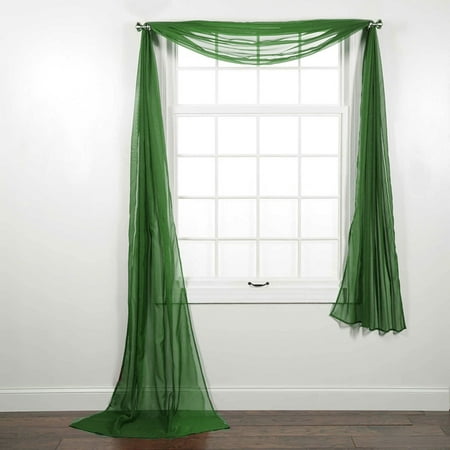 Beige And Gold Curtains Decotex Beautiful Elegant Solid Sheer Window Scarf Long Valance Topper (37