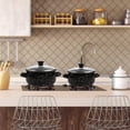 thumbnail image 3 of Wholesale Available: 5-Piece Enamel Cookware Set with Speckled Design – Durable Ceramic Enamel Stockpots for Soups/Stews, Gas Stove Compatible, Compact Storage (73.5x25x57.5cm Box), Assorted Colors:, 3 of 5