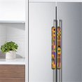 thumbnail image 4 of HUISEFOR African Style Refrigerator Door Handle Covers Ethnic Print Protector Cover,Keep Kitchen Appliance Clean from Smudges, Fingertips Dust, Drips, Food Stains, Decor Protector Cover, 4 of 6