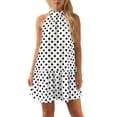thumbnail image 2 of Jamicy Beach Dress for Women Halter Dress Summer Mini Short Dresses A Line Polka Dot Petite Sundress Flowy Vacation Party Outfits 2026, 2 of 8