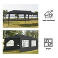 thumbnail image 4 of Zimtown 10' x 20' Canopy Waterproof Party Tent Outdoor Tent 6 Sides Black, 4 of 7
