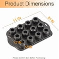 thumbnail image 2 of duomi-2 Pack Mini Cheesecake Pan with Removable Bottom, Nonstick Muffin Baking Pan, 12 Cavity Nonstick Cupcake Pan, 2 of 4