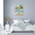 thumbnail image 2 of Sea Turtle Palm Tree Bathroom Wall Art Beach Coastal Pictures Ocean Wall Decor Nautical Canvas Prints Painting Beach Decorations Framed Artwork for Bathroom Living Room Bedroom 12"x16", 2 of 5