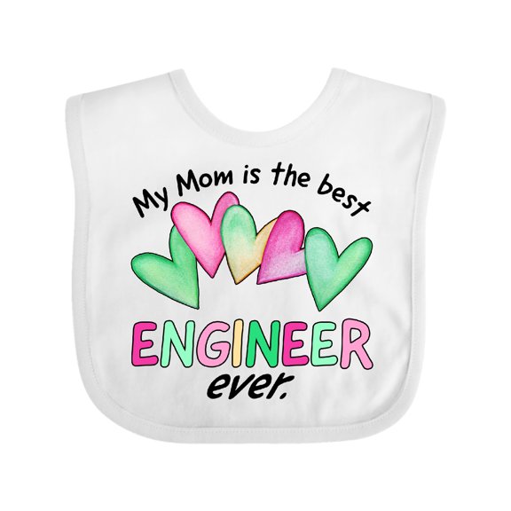 Inktastic My Mom is the Best Engineer Ever Boys or Girls Baby Bib