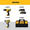 thumbnail image 2 of Kit de Taladro/Destornillador DeWalt DCK240C2, 2 of 3