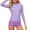 Purple, variant on YUANxueke Girls Rash Guard Swimsuits 2 Pieces Long Sleeve Bathing Suits & Shorts Summer Hawaii Beach Vacation Swim Sets for 3-14 Years