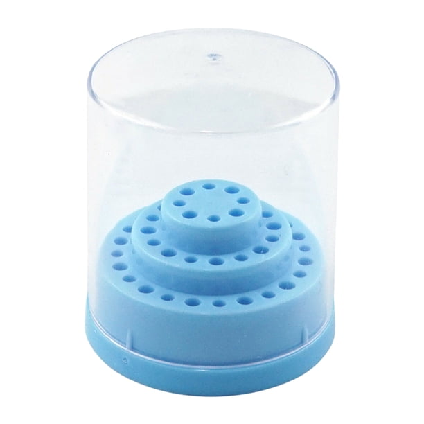 Guardurnaity Soporte para brocas para uñas, solución de almacenamiento práctica e higiénica para herramientas de decoración de uñas, segura e masajeadores azul