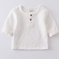 thumbnail image 2 of Vedolay Boys Clothes Long Sleeve Tops Girls Casual Loose Soft T-Shirt White,100, 2 of 5