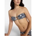 thumbnail image 5 of Time and Tru Women’s Print Bandeau Bikini Top with Beads, Sizes XS-XL, 5 of 6