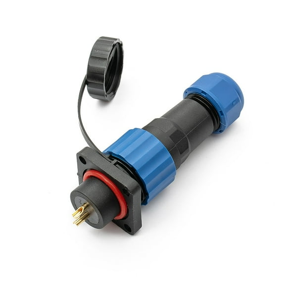 Sp16 Square Panel Mount Ip68 Waterproof Plug & Socket Circular Connector 2-9Pin 2Pin